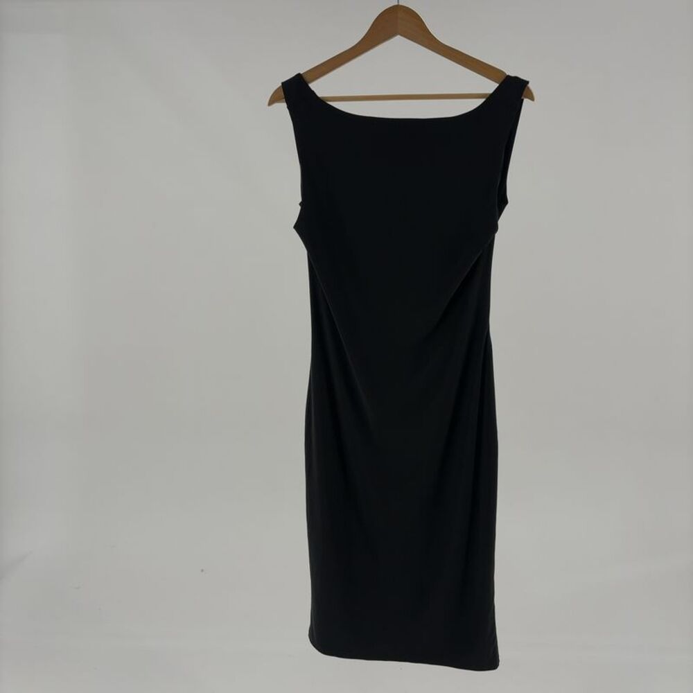 bebe High Neck Open Back Midi Dress
